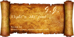 Ilyés József névjegykártya